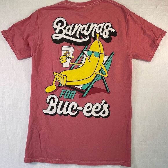 Buc-ee’s Pink "Bananas for Buc-ee's" Graphic Cotton Short Sleeve T-Shirt Small - Picture 4 of 6
